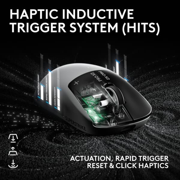 Logitech G PRO X2 Superstrike trådlös spelmus