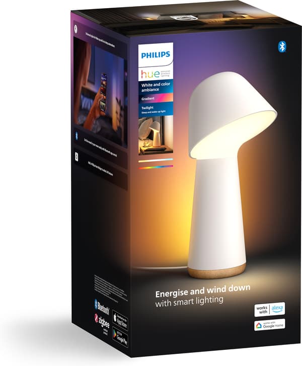 Philips Hue Twilight natbordslampe, hvid