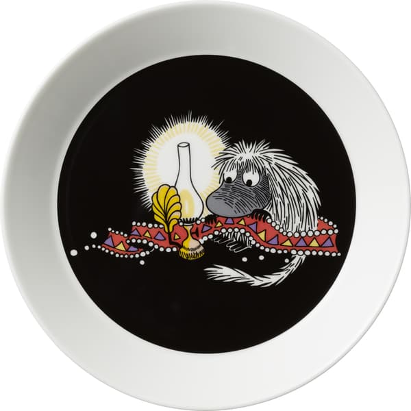 Arabia Moomin Föräldrar-tallrik, 19 cm, svart
