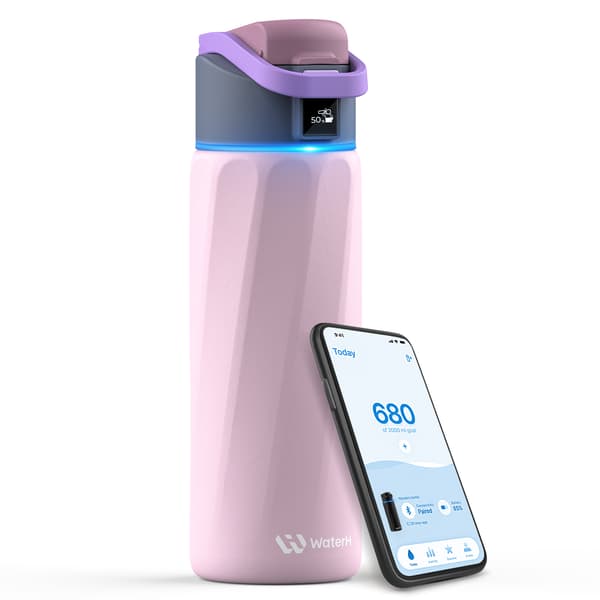 WaterH BOOST Chug Lid smart vattenflaska, 710 ml, rosa