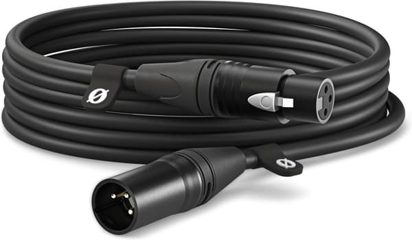 Rode XLR-kabel, 6 m, svart