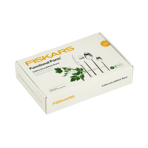 Fiskars Functional Form bestick, 16-delars presentförpackning, blank