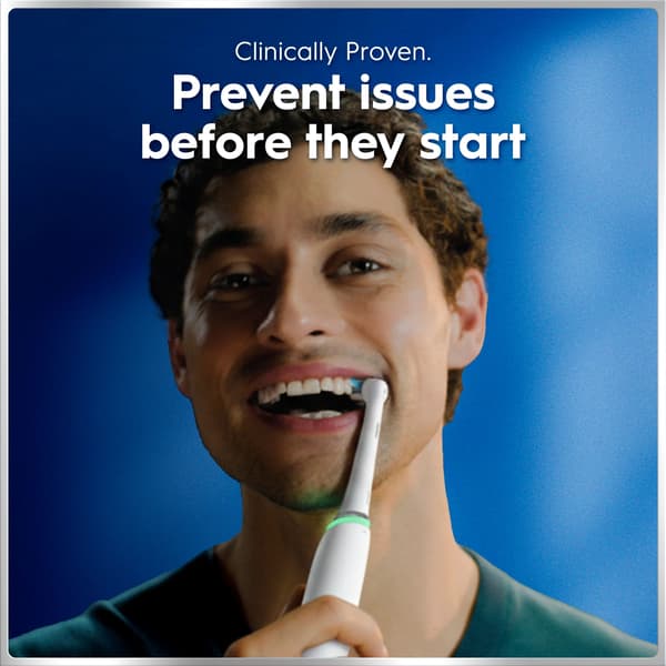 Oral-B iO6 eltandborste, vit + resefodral