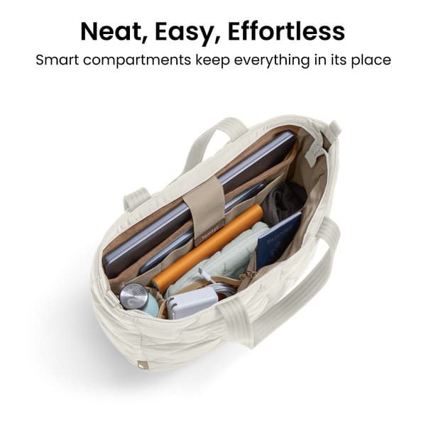 tomtoc Terra-T38 Puffy Laptop Toteväska, 13,5 l, vit
