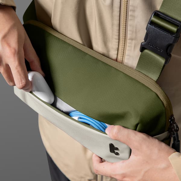 tomtoc Explorer-T21 Sling Bag liten axelväska, grön