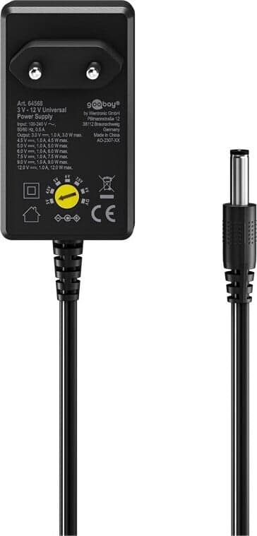 Goobay universell nätadapter 3–12 V, 27 W, 2,25 A