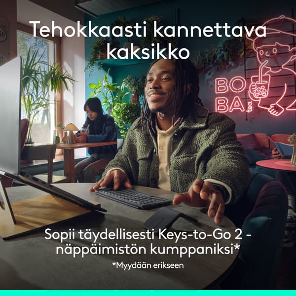 Logitech Mobi Fold trådlös mus, svart