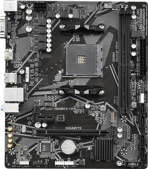 GIGABYTE A520M K V2 mATX-moderkort