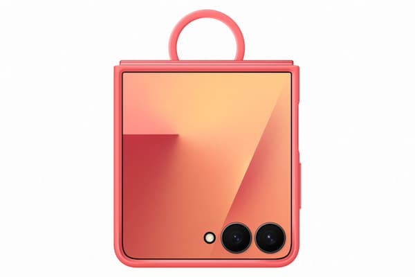 Samsung Z Flip7 Ring Case skyddsfodral, röd