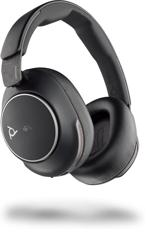 Poly Voyager Surround 80 UC - USB-C-headset med mikrofon + USB-C-/A-adapter, Microsoft Teams-certifierad (8G7U0AA)