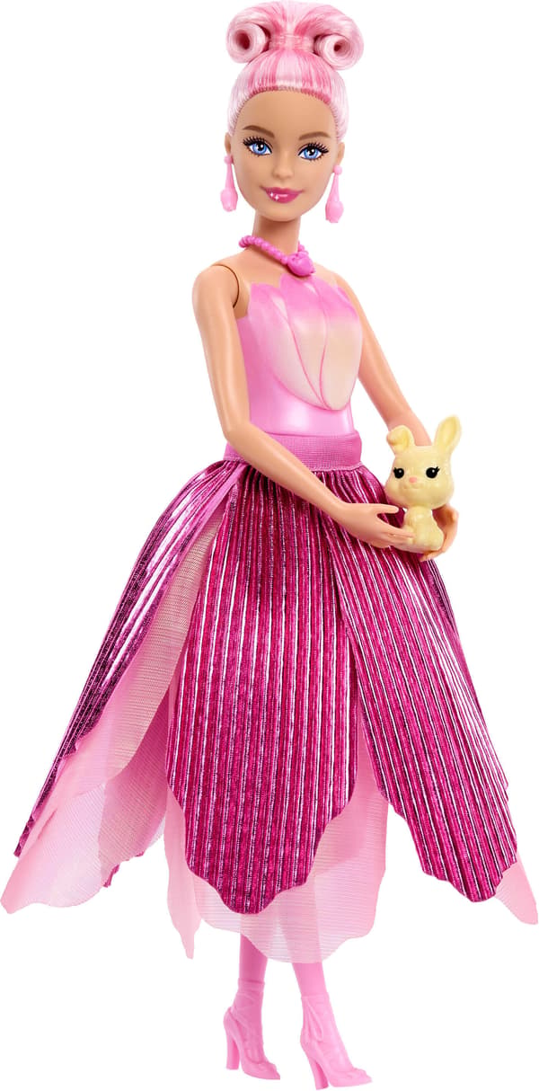 Barbie Flower Surprise modedocka, rosa
