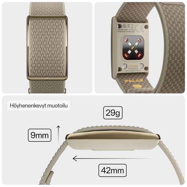 Polar Loop aktivitetsarmband, S-L, sand