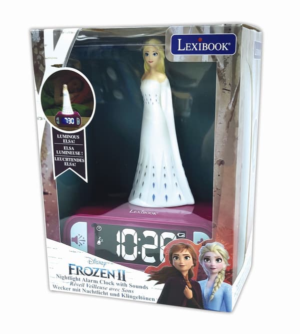 Frost Elsa Väckarklocka och nattlampa
