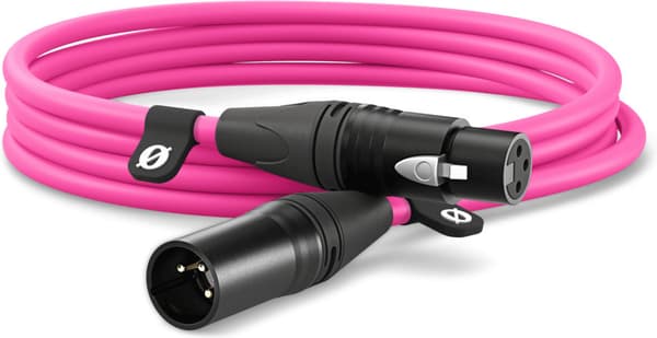 Rode XLR-kabel, 3m, rosa