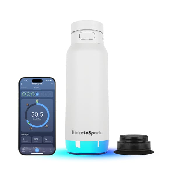 HidrateSpark PRO 2 smart vattenflaska med sugrör, 0,95 l, vit