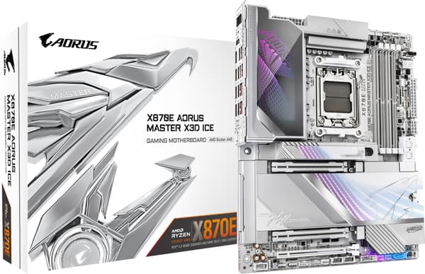 Gigabyte X870E AORUS MASTER X3D ICE ATX-moderkort