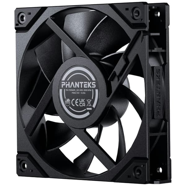 Phanteks M25 Gen2 120 mm PWM-blæser, sort, 3 stk.