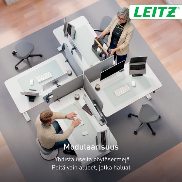 Leitz höjdjusterbar bordsskärm, 70 x 80 cm