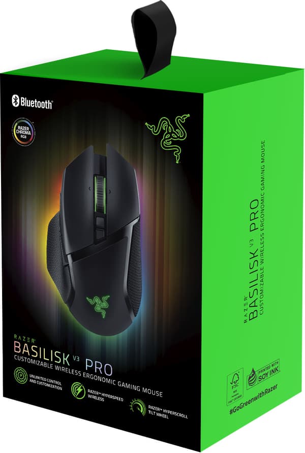Razer Basilisk V3 Pro trådlös speldatormus, svart