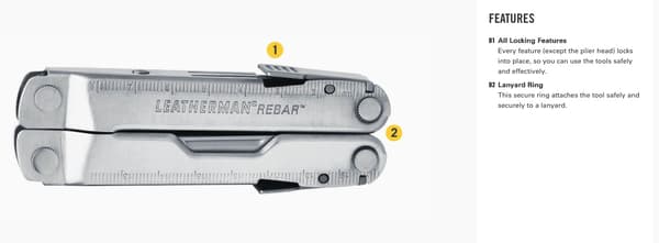 Leatherman Rebar verktygslös multifunktionsverktyg