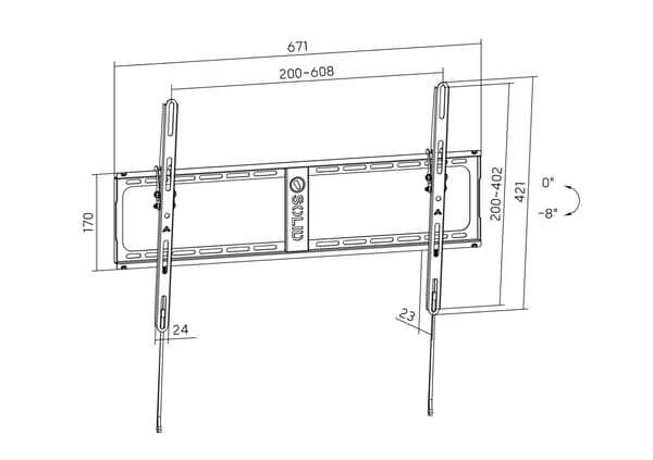 One For All WM4625 Solid väggfäste med lutning för 32–90" TV-apparater