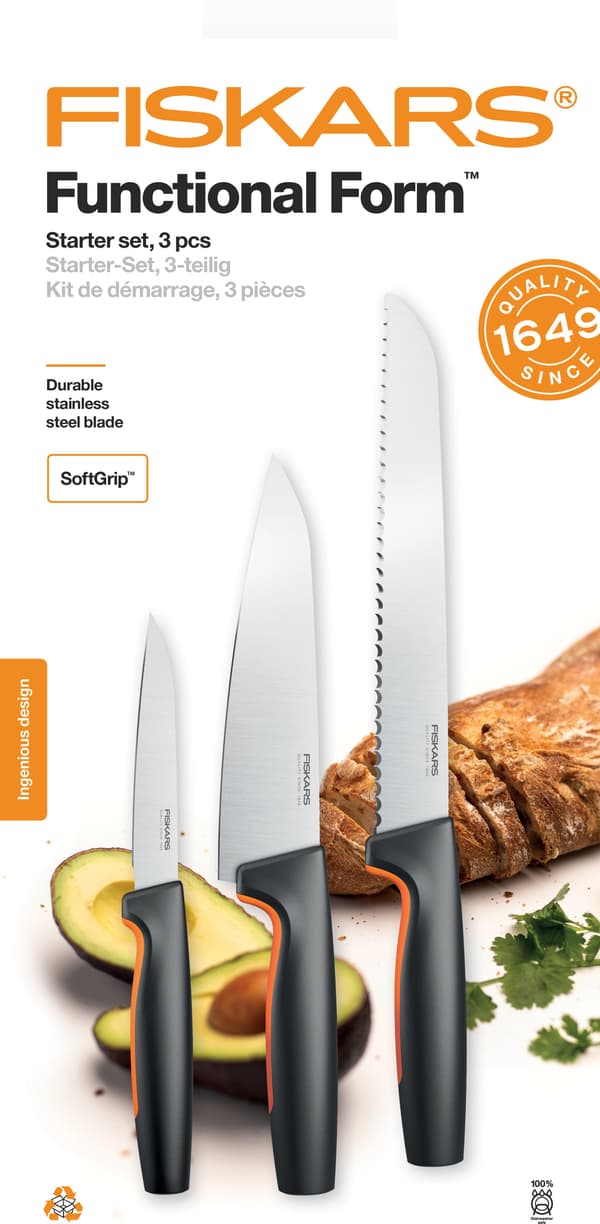 Fiskars Functional Form -knivset, 3-del
