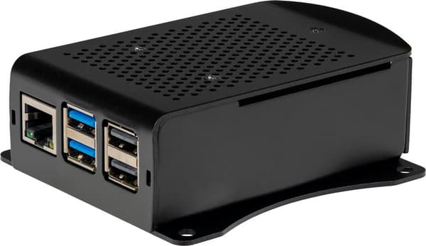 Raspberry Pi aluminiumhölje med fläkt, Raspberry Pi 5 B, svart