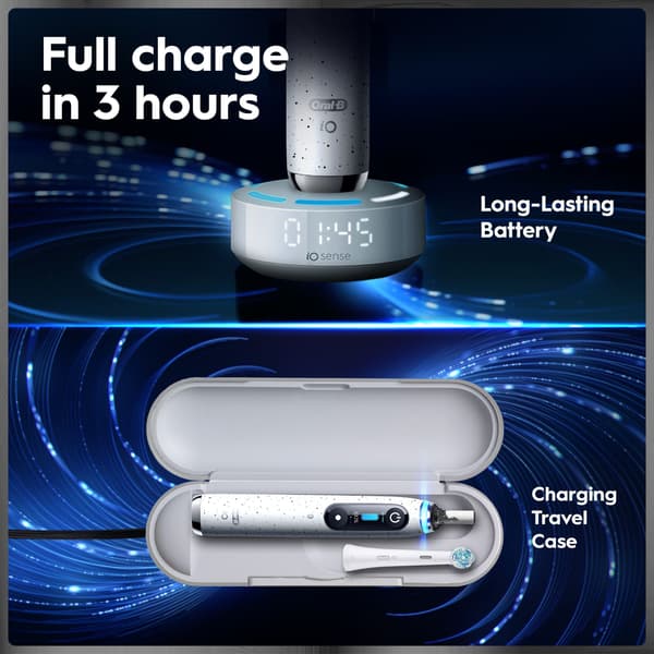 Oral-B iO10 eltandborste, vit + laddande resefodral