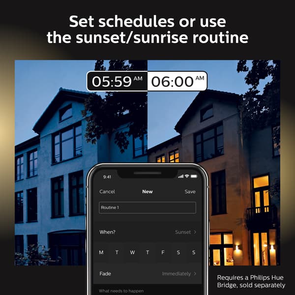 Philips Hue Discover Outdoor smartlygte, sort, 2300 lm