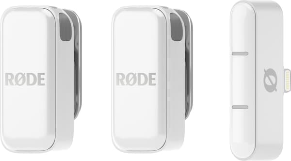 Rode Wireless Micro Lightning trådlöst mikrofonssystem, vitt