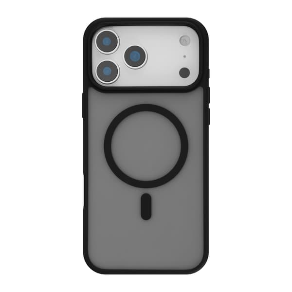 FoneKit MagSafe Soft Touch skyddsfodral, iPhone 18 Pro Max / 17 Pro Max, svart/grå