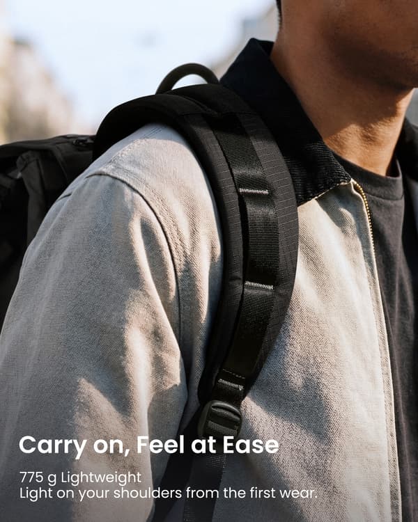 tomtoc VintPack TA1 Liteway datorryggsäck, 22 l, svart