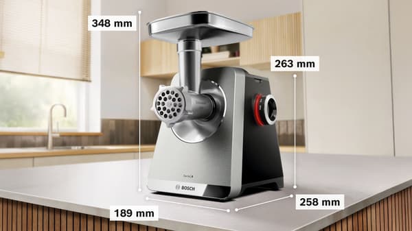 Bosch Serie 8 MFWS835M köttkvarn, stål