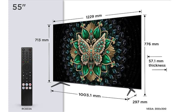 TCL 55" Q6C – 4K QD Mini-LED Google TV