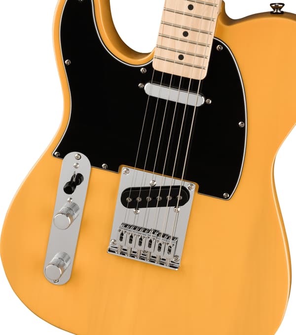 Squier Affinity Telecaster - vänsterhänt elektrisk gitarr, Butterscotch Blonde