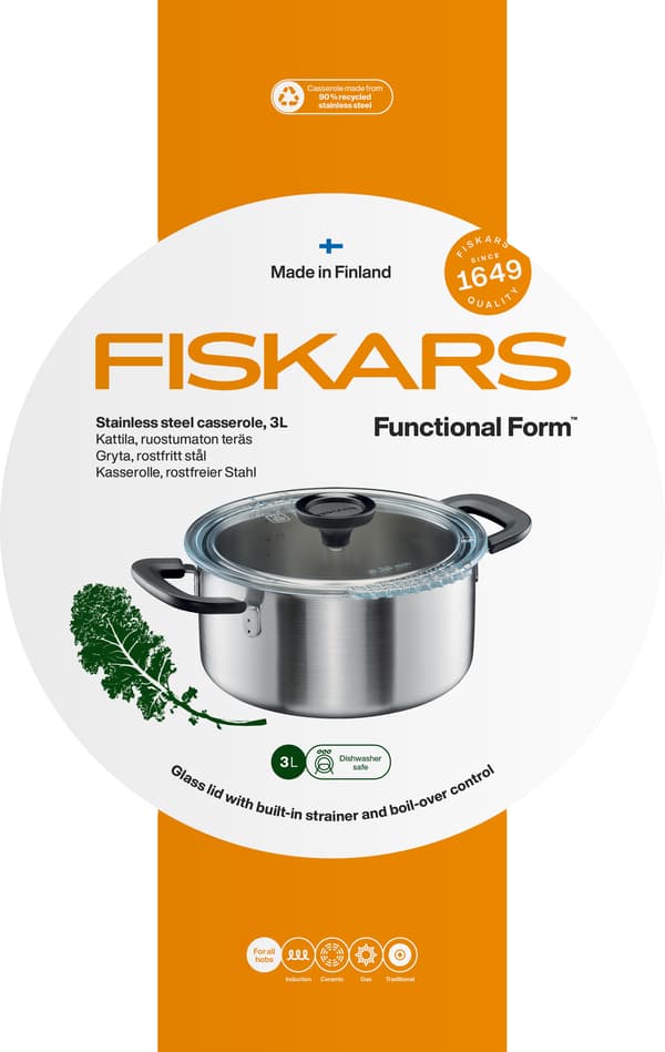 Fiskars Functional Form -kastrull, 3 L