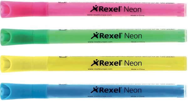Nobo Neon whiteboardpennor, 4 stycken