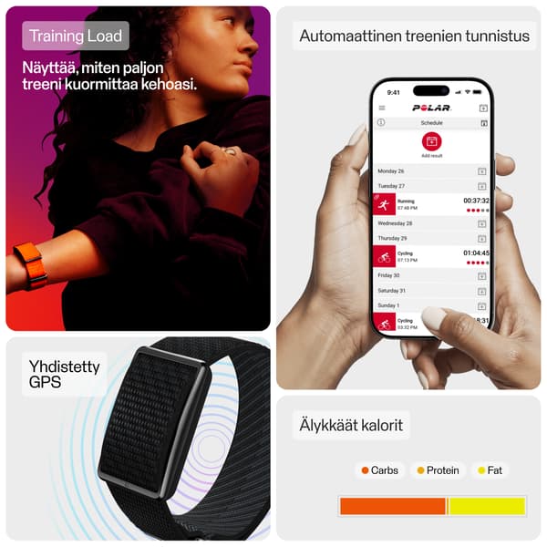 Polar Loop aktivitetsarmband, S-L, svart