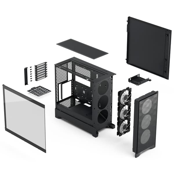 Fractal Design Pop 2 Air RGB ATX-chassi med sidofönster, svart