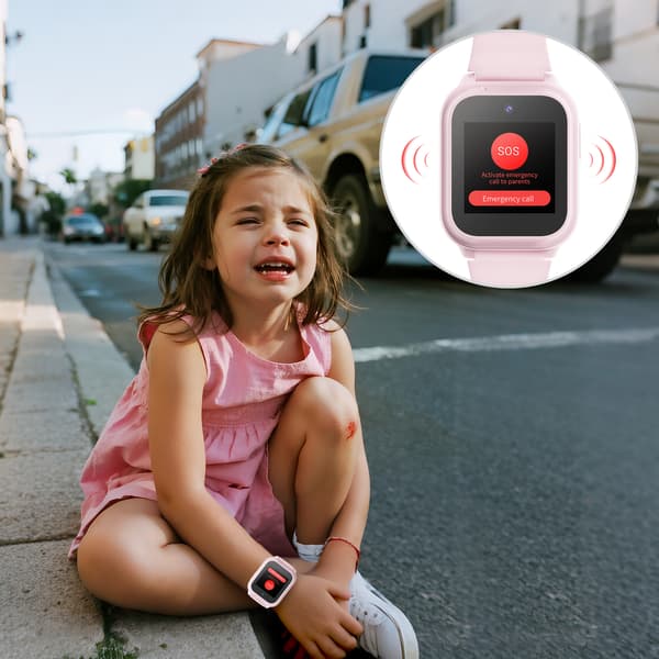 ZTE Kids Watch K2 Pro barnens klocktelefon, rosa