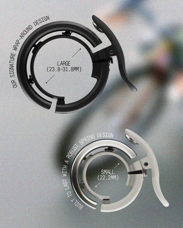 Knog Oi Prima Primer Large ringklocka, grå