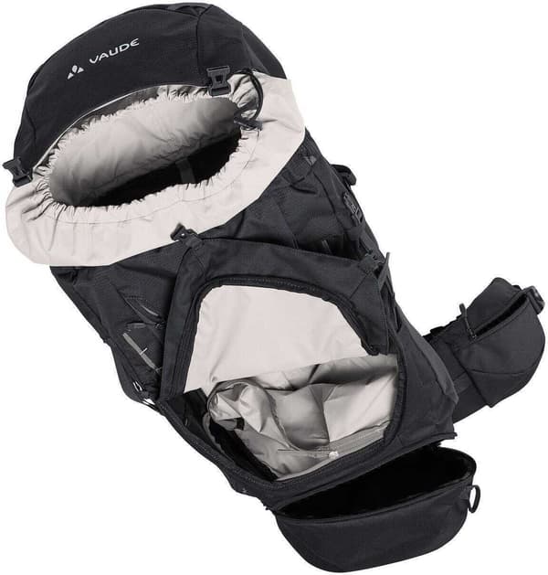Vaude Asymmetric 52 + 8 ryggsäck, svart