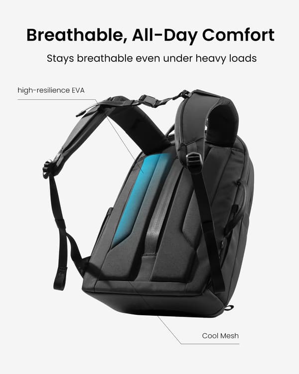 tomtoc UrbanEX-T77 Laptop Ryggsäck, 22 l, svart