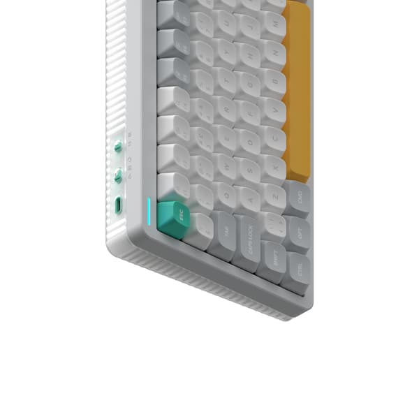 NuPhy Halo75 V2 mekaniskt speltangentbord, Ionic White, Raspberry-brytare