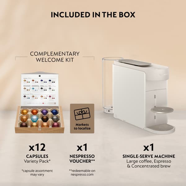 Nespresso Vertuo UP ENV200.W kapselmaskin, pärlvitt