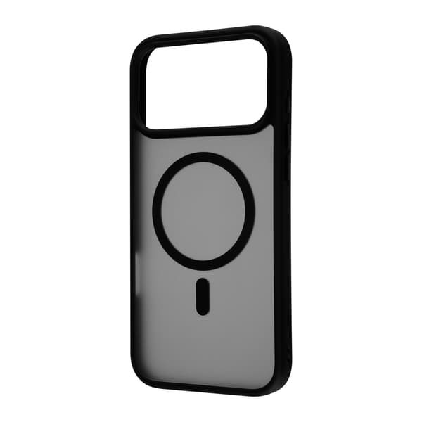 FoneKit MagSafe-kompatibelt Soft Touch skyddsfodral, iPhone 17 Pro Max, svart/grå