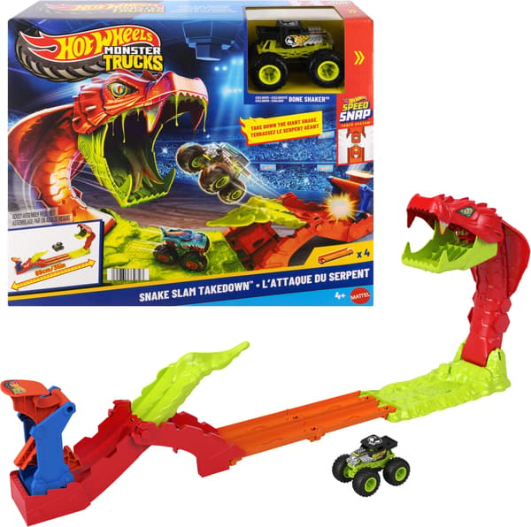 Hot Wheels Monster Trucks Snake Bite Slam-Out bilbana