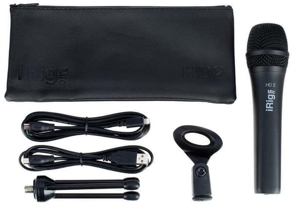 IK Multimedia iRig Mic HD2 -USB-mikrofon, svart