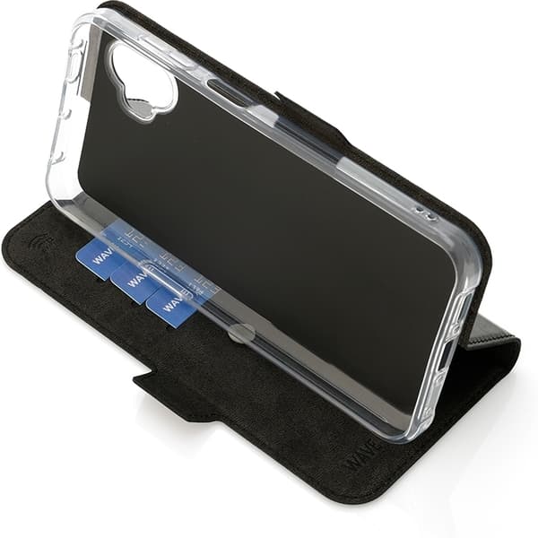 Wave Book Case, Samsung Galaxy Xcover7 Pro, svart