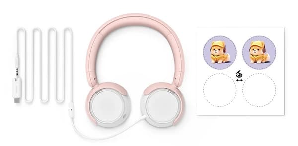Philips TAK2000PK/00 trådbundna hörlurar för barn, rosa
